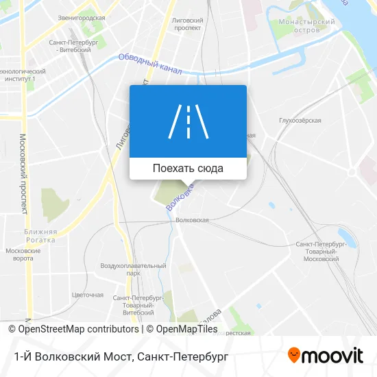 Карта 1-Й Волковский Мост