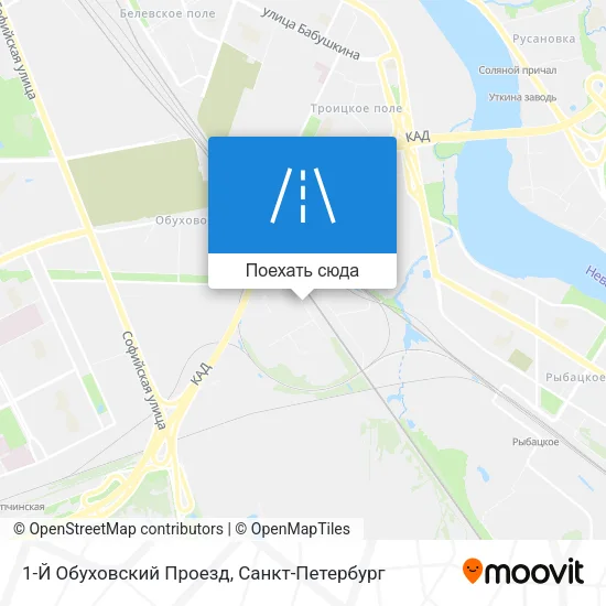 Карта 1-Й Обуховский Проезд