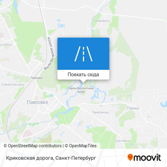 Карта Криковская дорога