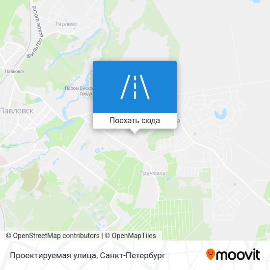 Карта Проектируемая улица