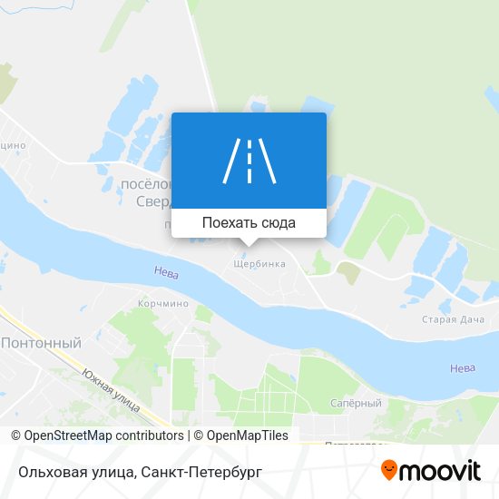 Карта Ольховая улица