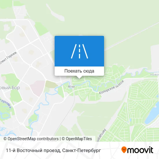 Карта 11-й Восточный проезд