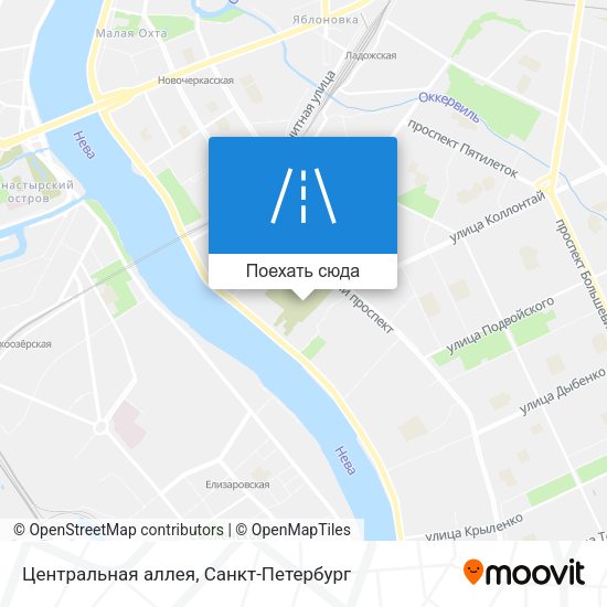 Карта Центральная аллея