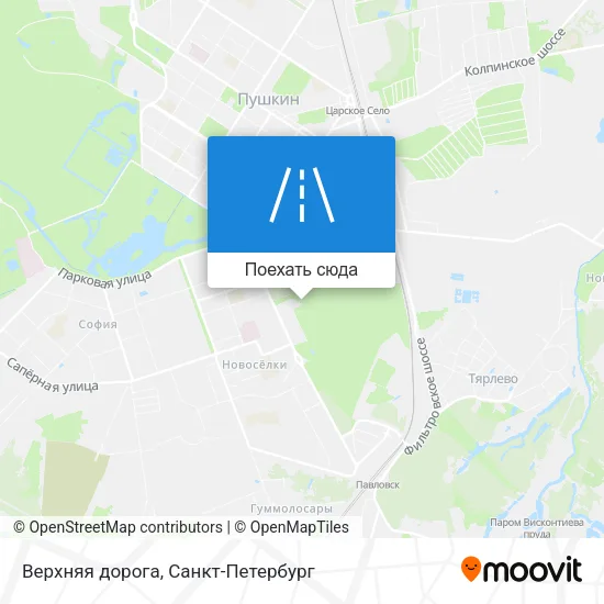 Карта Верхняя дорога