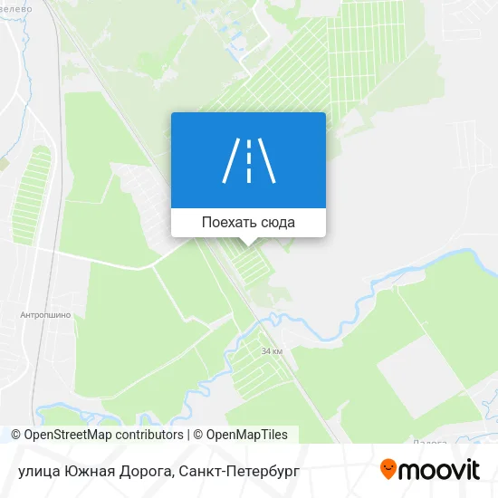 Карта улица Южная Дорога