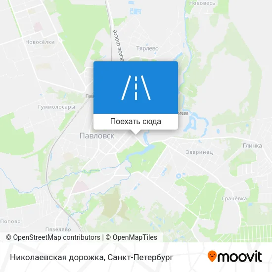 Карта Николаевская дорожка