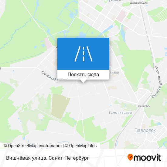 Карта Вишнёвая улица