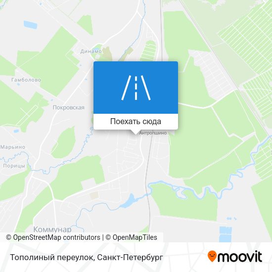 Карта Тополиный переулок