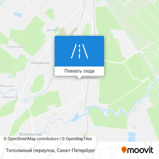 Карта Тополиный переулок