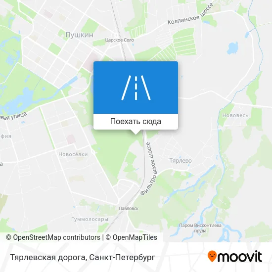 Карта Тярлевская дорога