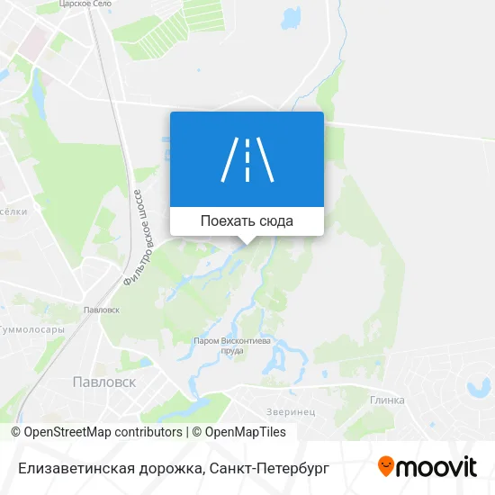 Карта Елизаветинская дорожка