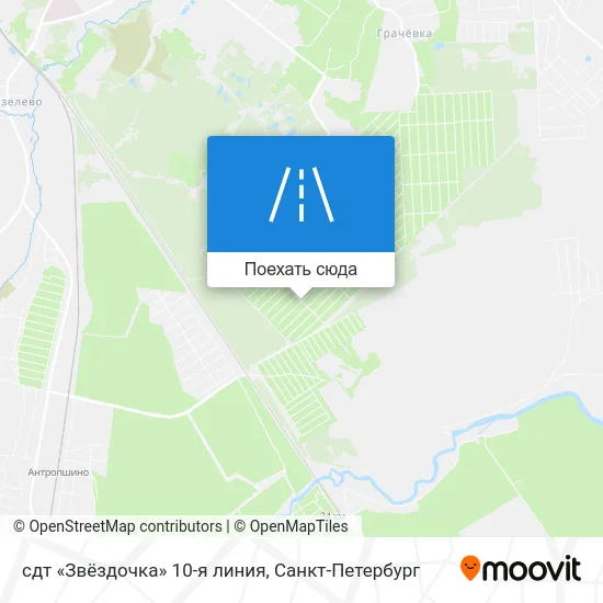 Карта сдт «Звёздочка» 10-я линия