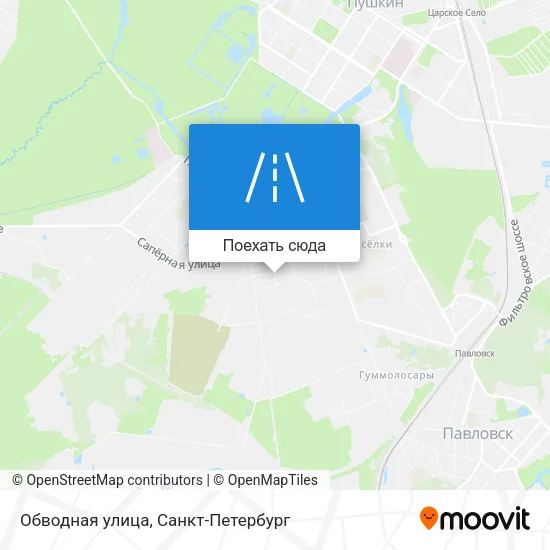 Карта Обводная улица