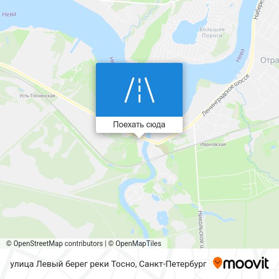 Карта улица Левый берег реки Тосно
