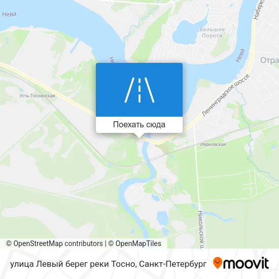 Карта улица Левый берег реки Тосно