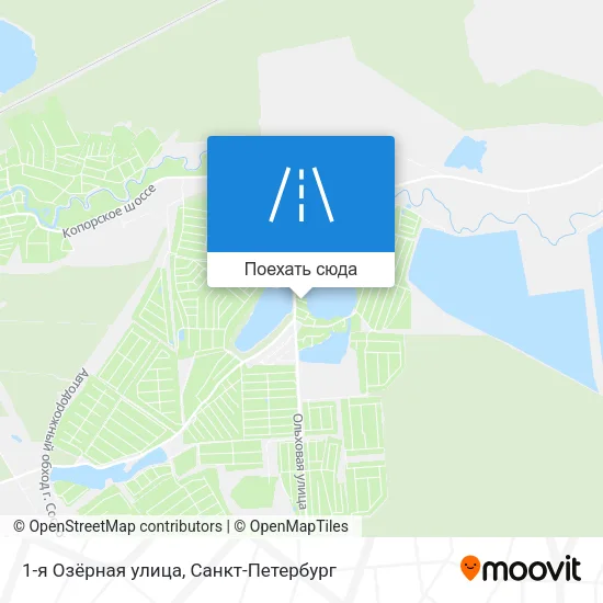 Карта 1-я Озёрная улица
