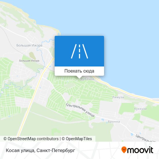 Карта Косая улица