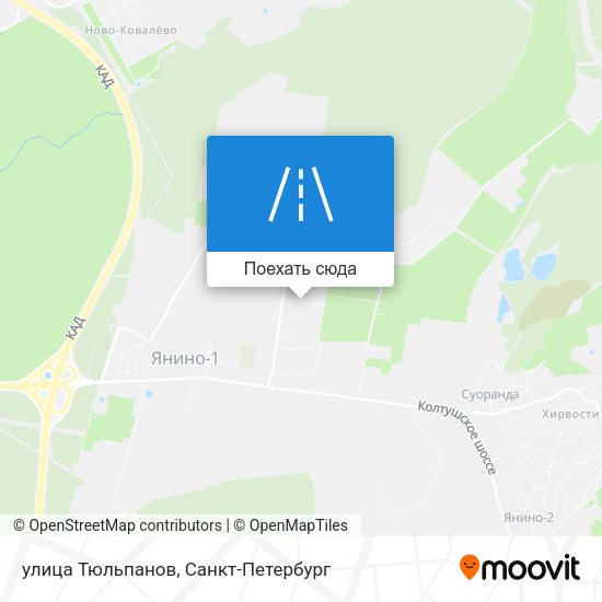 Карта улица Тюльпанов