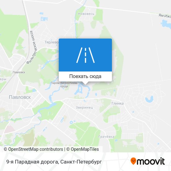 Карта 9-я Парадная дорога