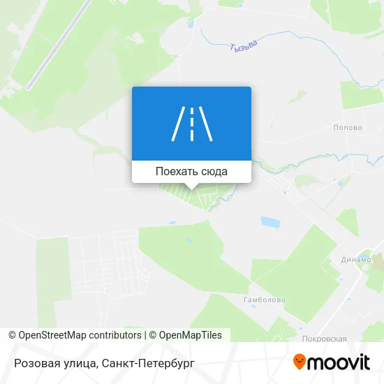 Карта Розовая улица