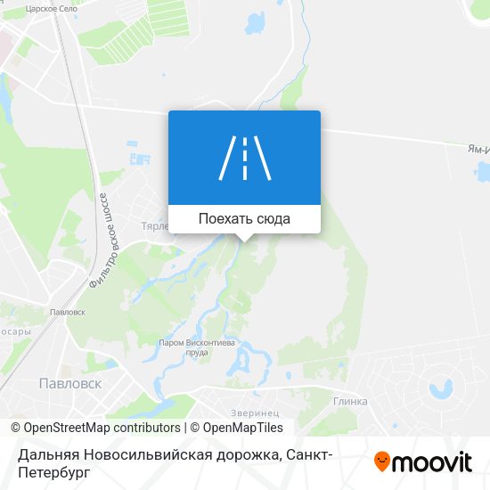 Карта Дальняя Новосильвийская дорожка