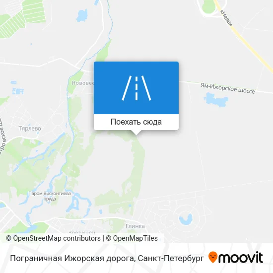 Карта Пограничная Ижорская дорога