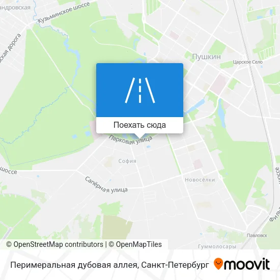 Карта Перимеральная дубовая аллея