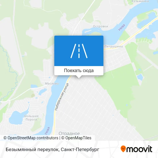 Карта Безымянный переулок