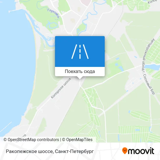 Карта Ракопежское шоссе