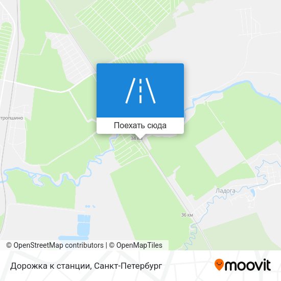 Карта Дорожка к станции