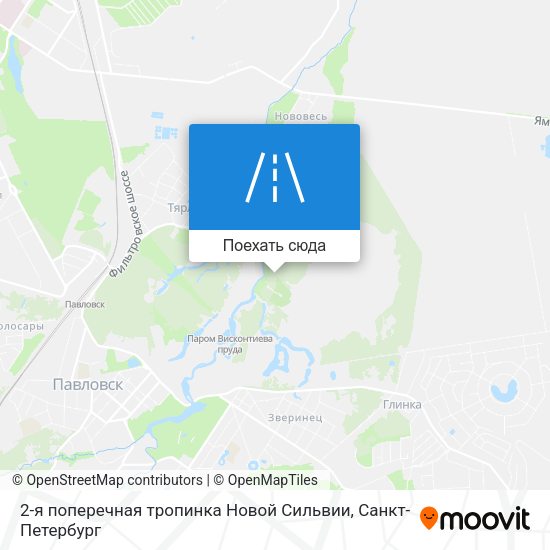 Карта 2-я поперечная тропинка Новой Сильвии
