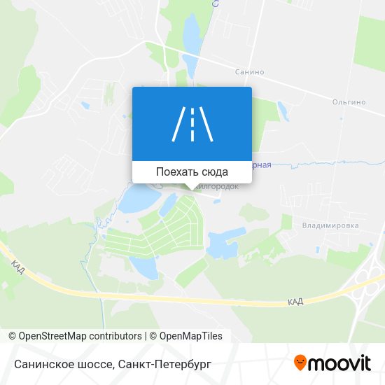 Карта Санинское шоссе