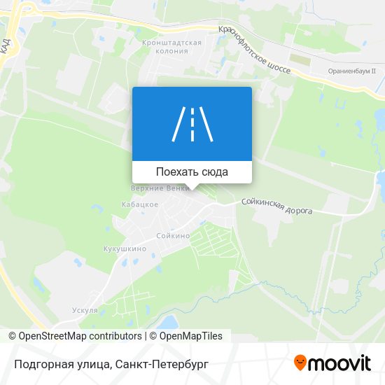 Карта Подгорная улица
