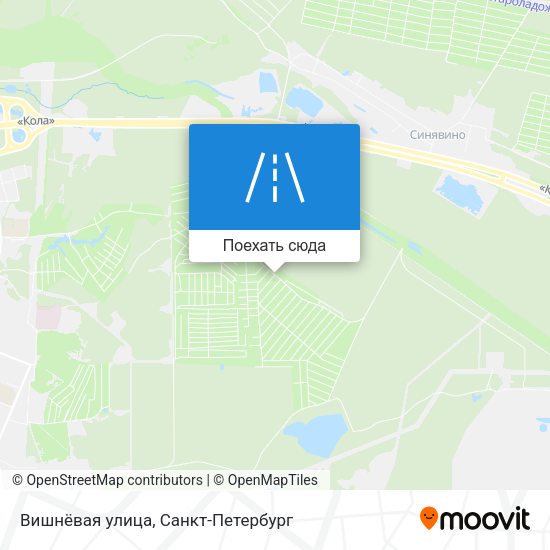 Карта Вишнёвая улица