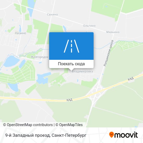 Карта 9-й Западный проезд