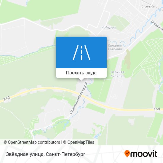 Карта Звёздная улица