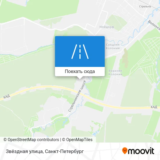 Карта Звёздная улица