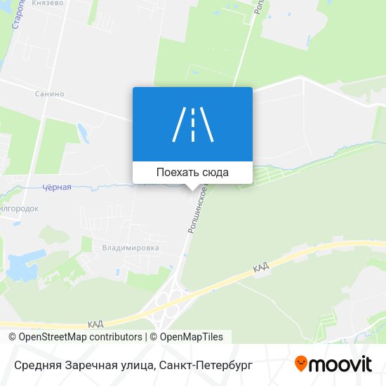 Карта Средняя Заречная улица