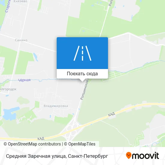 Карта Средняя Заречная улица