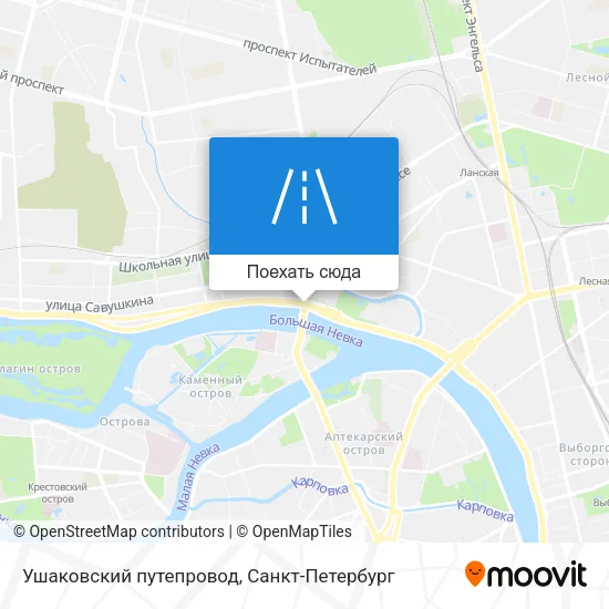 Карта Ушаковский путепровод