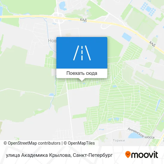 Карта улица Академика Крылова