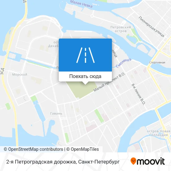 Карта 2-я Петроградская дорожка