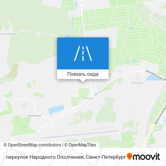 Карта переулок Народного Ополчения