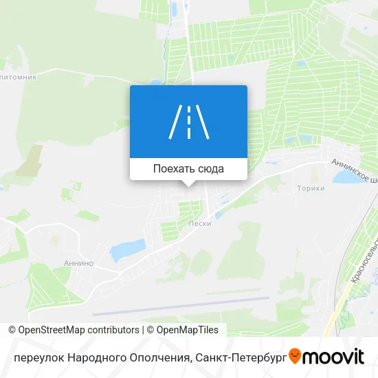 Карта переулок Народного Ополчения
