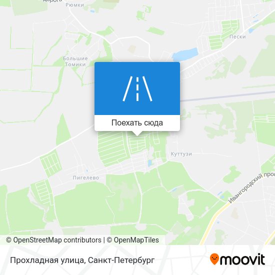 Карта Прохладная улица