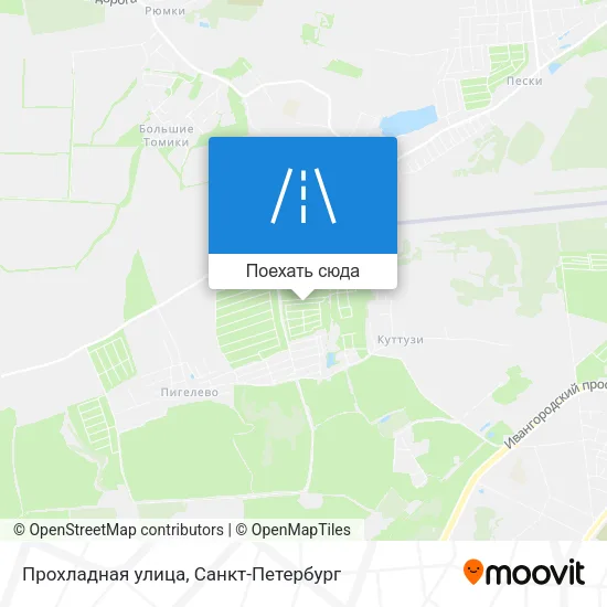 Карта Прохладная улица