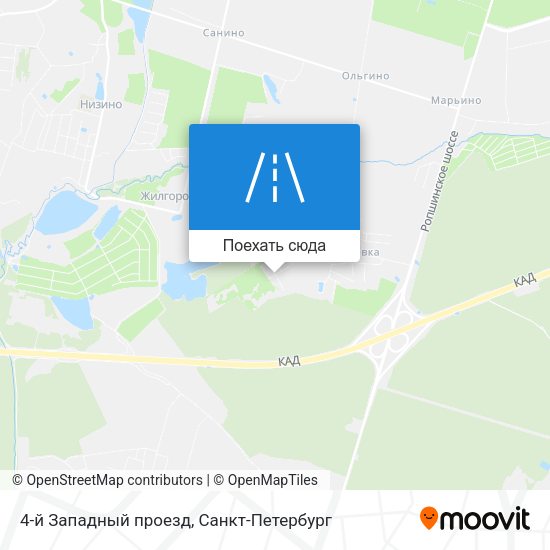 Карта 4-й Западный проезд