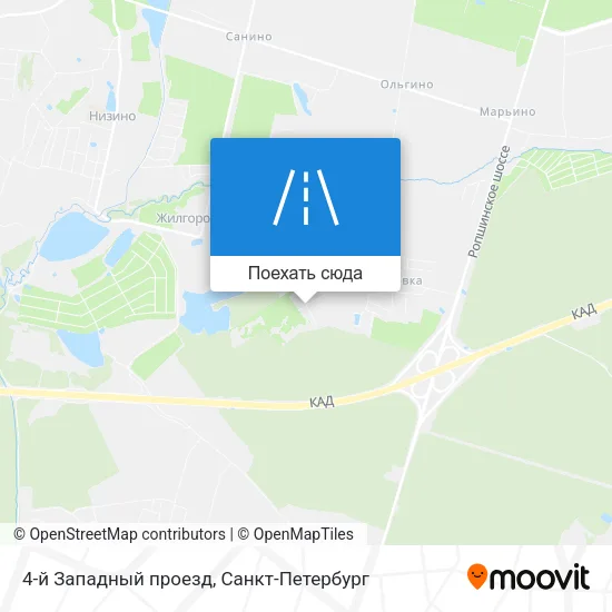 Карта 4-й Западный проезд