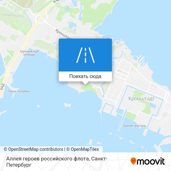 Карта Аллея героев российского флота