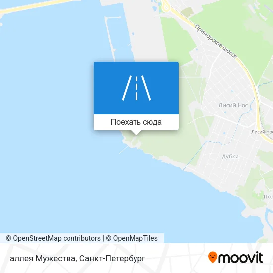 Карта аллея Мужества